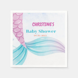 Onder het Zee Mermaid Baby shower partij Servet