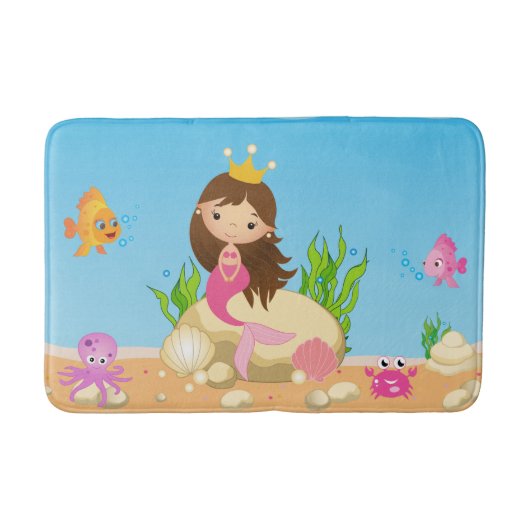 Onder het Zee Mermaid Bath Mat (Voorkant)