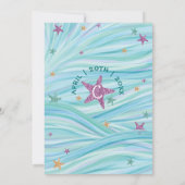 Onder het Zee Mermaid Birthday Party Invitation Kaart (Achterkant)