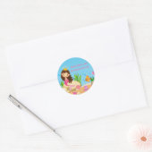 Onder het Zee Mermaid Birthday Party Sticker (Envelop)