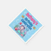 Onder het Zee Mermaid Birthday Servet (Hoek)