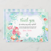 Onder het Zee Mermaid Hartelijk dank Bedankkaart (Voorkant / Achterkant)