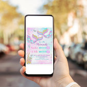 Onder het Zee Mermaid Joint Birthday Invitation Kaart