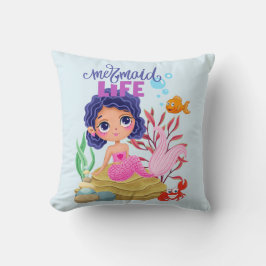 Onder het Zee Mermaid Life gepersonaliseerd Kussen