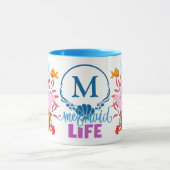 Onder het Zee Mermaid Life Monogram Mok (Midden)