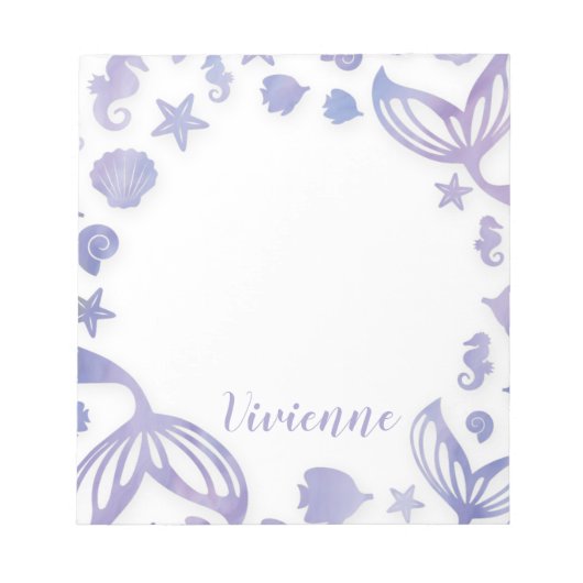 Onder het Zee Mermaid Notitieblok (Voorkant)