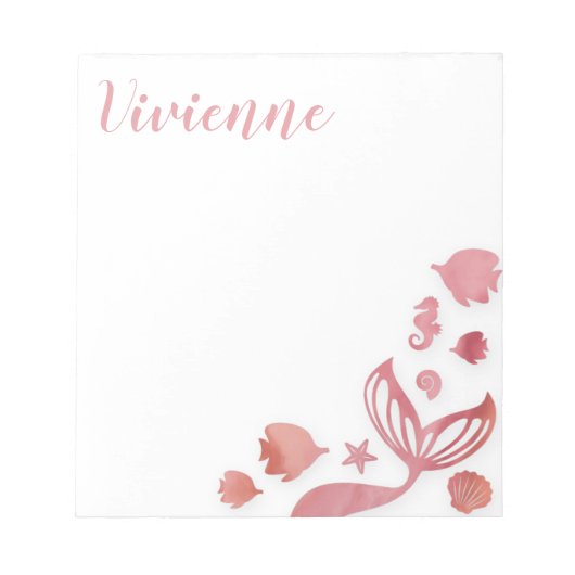 Onder het Zee Mermaid Notitieblok (Voorkant)