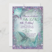 Onder het Zee Mermaid Party Invitations Kaart (Voorkant)
