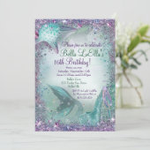Onder het Zee Mermaid Party Invitations Kaart (Staand voorkant)