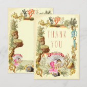 Onder het Zee Mermaid Princess dank je Bedankkaart (Voorkant / Achterkant)