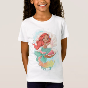 Onder het Zee Mermaid (Red Hair) in Oyster Shell T-shirt