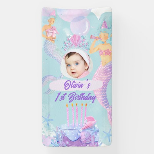 Onder het zee Mermaid Spandoek (Verticaal)