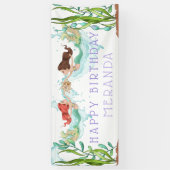 Onder het Zee Mermaid Spandoek (Verticaal)