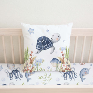 Onder het Zee Nursery Decor, Schildpad Kussen