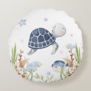 Onder het Zee Nursery Decor, Schildpad Rond Kussen
