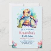 Onder het Zee Ocean Animals Birthday Kaart (Voorkant)