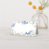 Onder het Zee Ocean Animals Boy Food Place Card (Achterkant)