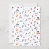 Onder het Zee Ocean Animals Boys Pirate Birthday Kaart (Achterkant)