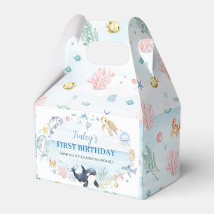 Onder het Zee Ocean Animals Kids Birthday Bedankdoosjes