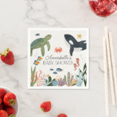 Onder het Zee Ocean Baby shower Decor Servet (Insitu)