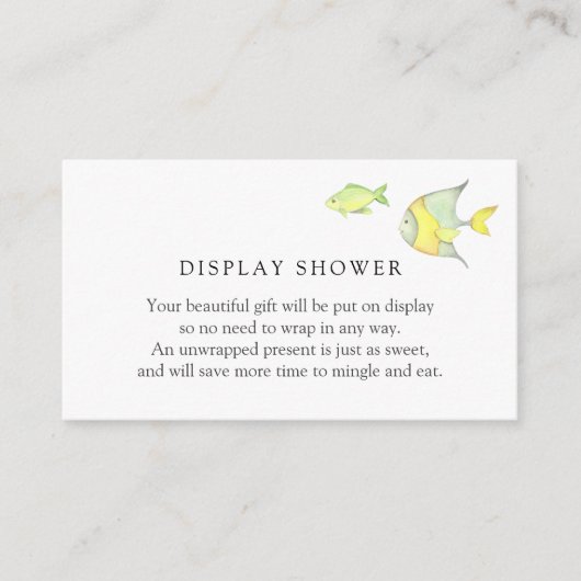 Onder het Zee Ocean Baby shower insert kaart (Voorkant)