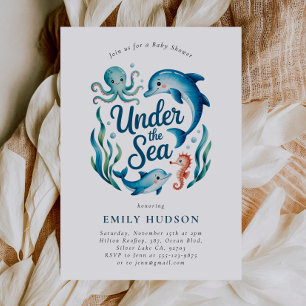 Onder het Zee Ocean Baby shower Kaart