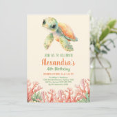 Onder het Zee Ocean Birthday Kaart (Staand voorkant)