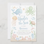 Onder het Zee Ocean Boy Birthday Kaart (Voorkant)