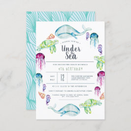 Onder het Zee | Ocean Critter Waterverf Kaart