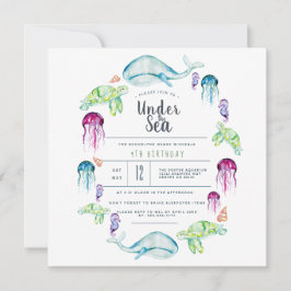 Onder het Zee | Ocean Critter Waterverf Kaart