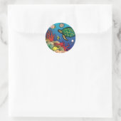 Onder het Zee - Ocean Life Ronde Sticker (Tas)