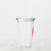 Onder het Zee Ocean Red Waterverf krab Acryl Drinkbeker (Rechts)