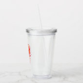 Onder het Zee Ocean Red Waterverf krab Acryl Drinkbeker (Links)