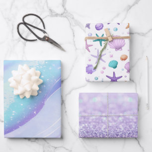 Onder het Zee Ocean Sand Shells ID1143 Inpakpapier Vel