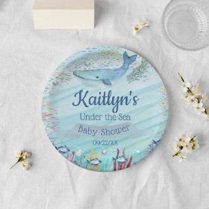 Onder het Zee   Ocean Thed Baby shower Papieren Bordje