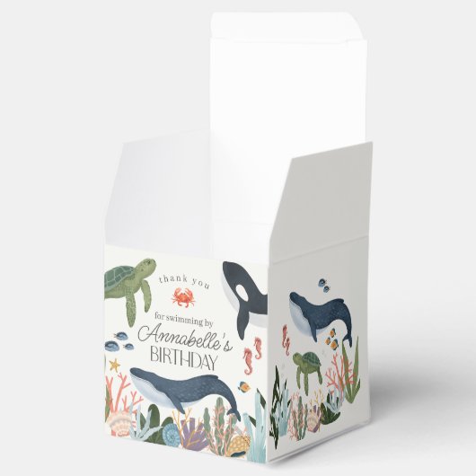 Onder het Zee Ocean Verjaardagsfeestgunsten Bedankdoosjes (Geopend)