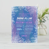 ONDER HET ZEE Ocean Water Bat Mitzvah Kaart (Staand voorkant)