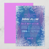 ONDER HET ZEE Ocean Water Bat Mitzvah Kaart (Voorkant / Achterkant)