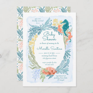 Onder het Zee Ocean Waves Seahorse Twins Meisjes Kaart