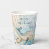 Onder het Zee Ocean Whale Baby shower Papieren Bekers (Voorkant)