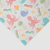 Onder het Zee Octopus Zee Horse Whale Starfish Tissuepapier (Detail)