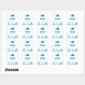 Onder het Zee Oneder het zee Ocean Animals Vierkante Sticker (Vel)