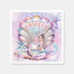 Onder het Zee Paarse & Blauwgroen Zeemeermin Birth Servet