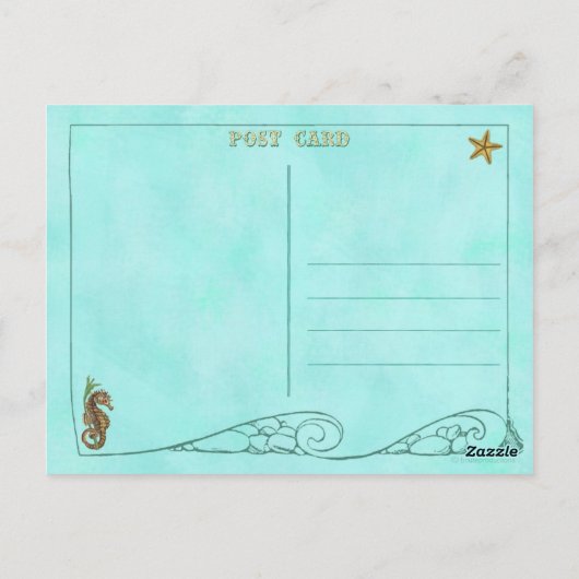 Onder het Zee Partij Dank U Briefkaart (Achterkant)