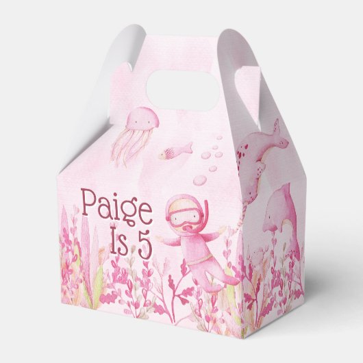 Onder het Zee Party Favoriet Box 🐠 Custom Gift Bo Bedankdoosjes (Voorkant Zijde)