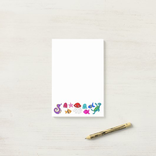 Onder het Zee Post-it® Notes (Op bureau)