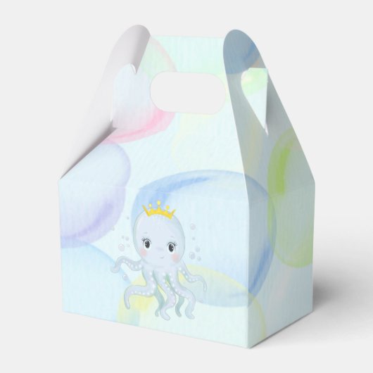 Onder het Zee Prins Octopus Boy Baby shower Bedankdoosjes (Achterkant)