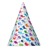 Onder het Zee Rainbow Waterverf Fish Birthday Feesthoedjes (Rechts)