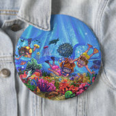 Onder het Zee Ronde Button 6,0 Cm (In situ)