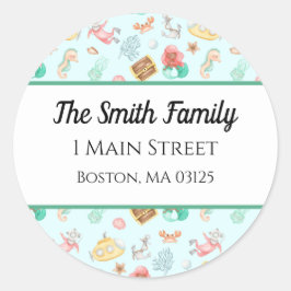 Onder het Zee Ronde Sticker